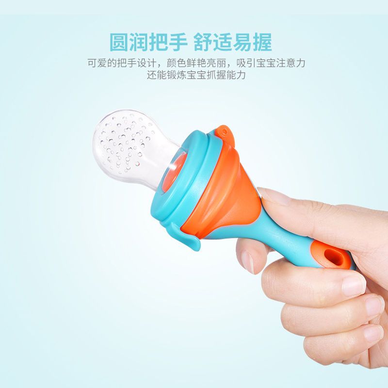 咬咬乐婴儿果蔬乐宝宝吃水果奶嘴辅食器牙胶磨牙棒奶嘴辅食咬咬袋|可推进鹿角粉咬咬乐 4件套+小鹿牙胶【收纳盒】