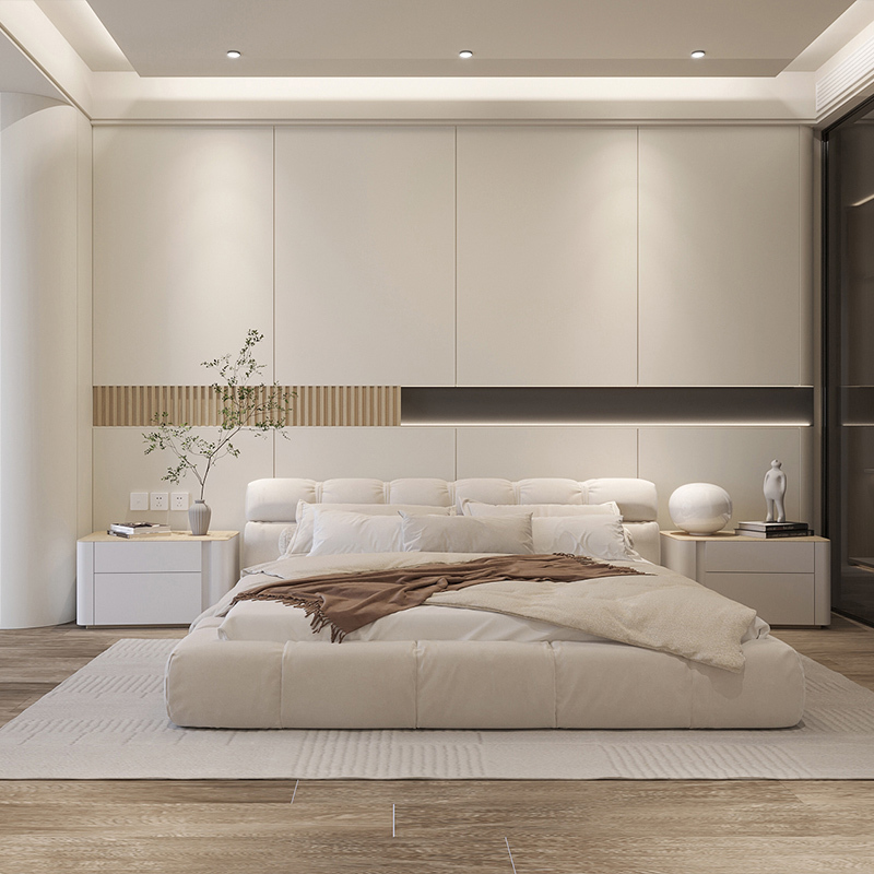 纯色系列e科凡全屋定制电视柜书柜橱柜衣柜圆弧衣帽间柜子