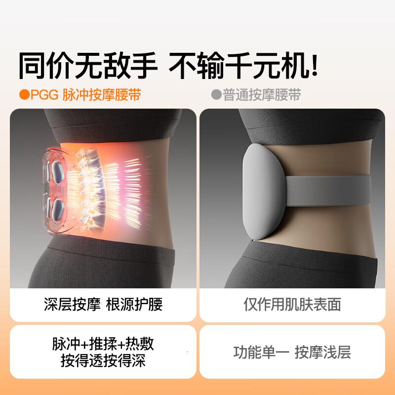 PGG腰部按摩器按摩仪护腰带暖宫腰带腰间盘突出热敷腰肌劳损W7高清大图
