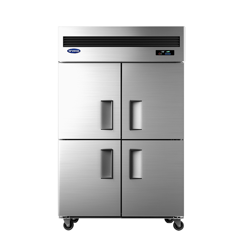 银都工程款商用四门冰箱冰柜台by