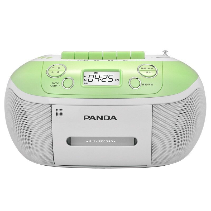 熊猫(PANDA) CD-860 DVD播放器cd磁带一体播放机复读机光盘播放机U盘MP3插卡录音机磁带机幼教机 绿色