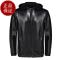 免费试穿 海宁真皮连帽皮衣男真皮绵羊皮夹克男外套2024新款潮流帅气机车服海宁真皮绵羊皮