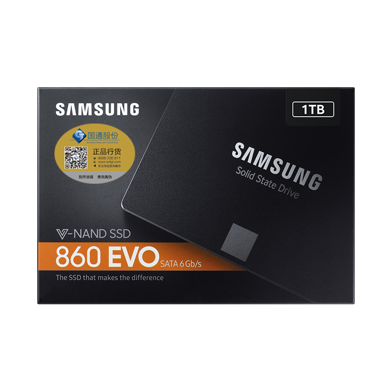 三星(SAMSUNG) 1TB SSD固态硬盘SATA3.0接口860 EVO(MZ-76E1T0B)