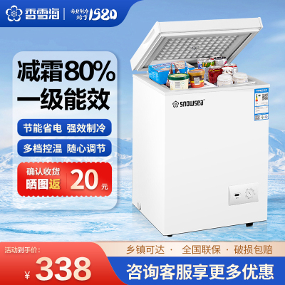 香雪海 小冰柜单温减霜家用小冰柜冷冻保鲜迷你冷藏商用卧式冷柜 家用小型节能省电储母乳冰柜