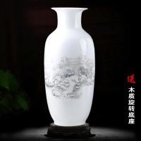 花色 小号雪景冬瓜 景德镇陶瓷插花瓶仿古青花瓷花瓶现代中式家居客厅装饰工艺品摆件