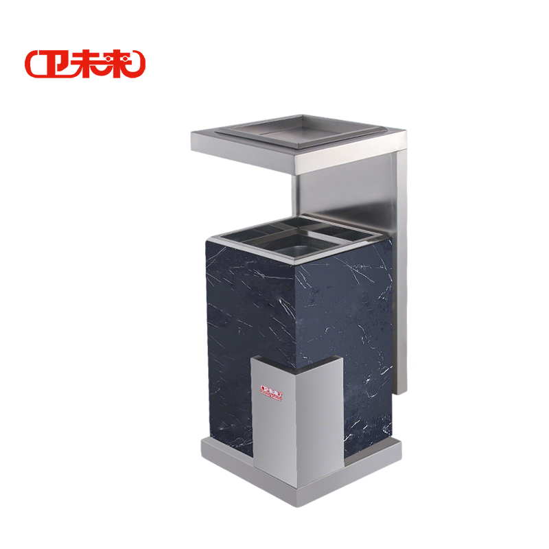 卫未来 立式烟灰桶 豪华银黑石 个高清大图