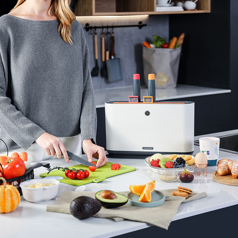 摩飞电器(MORPHY RICHARDS) 分类刀具砧板消毒刀架家用小型智能紫外线分类厨具套装 MR1000高清大图