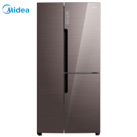 美的(Midea)BCD-408WKGPZM(E)408升对开三门冰箱钢化玻璃面板 变频节能 风冷无霜 静音省电 家用