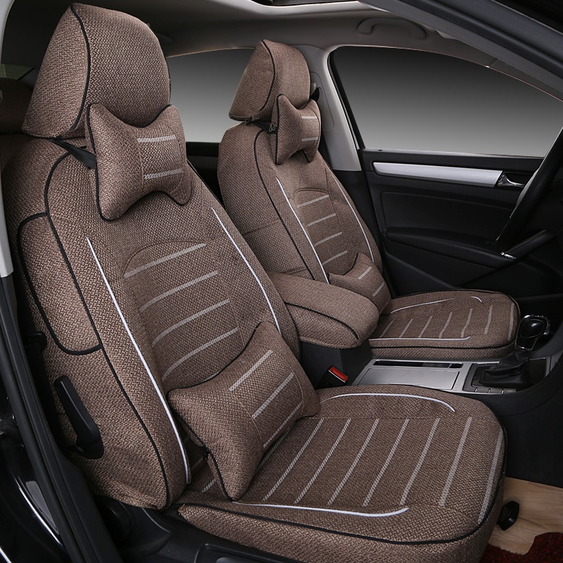 敬平日产新阳光经典轩逸逍客骊威专用汽车亚麻座套四季通用全包坐垫套