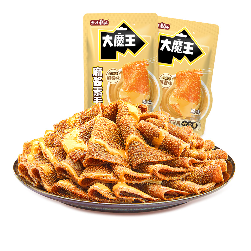 盐津铺子大魔王麻酱素毛肚20包六必居麻酱味小吃零食休闲食品解馋高清大图