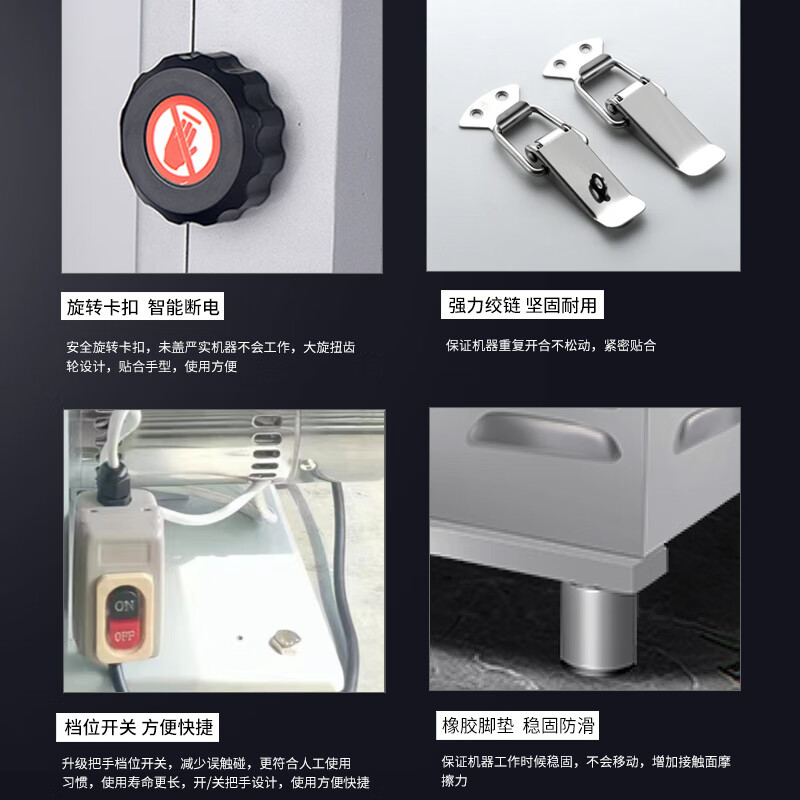 脉巴赫 锯骨机商用切骨头机碎骨机剁骨头机切肉机电动 冻肉鸡架切割机全不锈钢MBH-HR250s高清大图