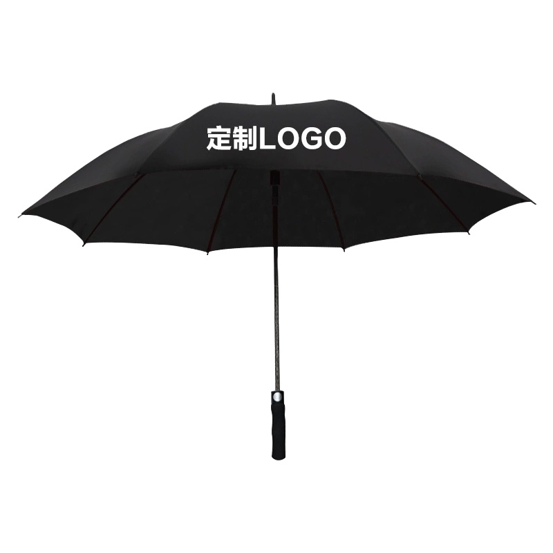 翌嘉 YJ5081604 全纤维单层雨伞 可定制logo可印图案 黑色 伞直径135cm 10把起订高清大图