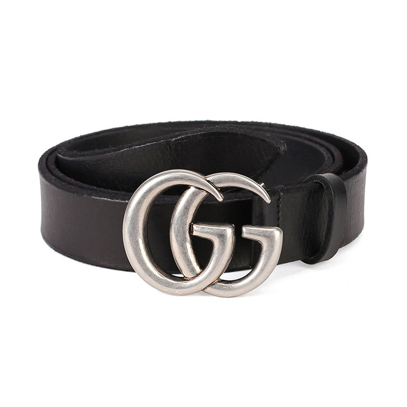 GUCCI古奇/古驰腰带男士双G做旧扣头牛皮皮带 414516(100码)