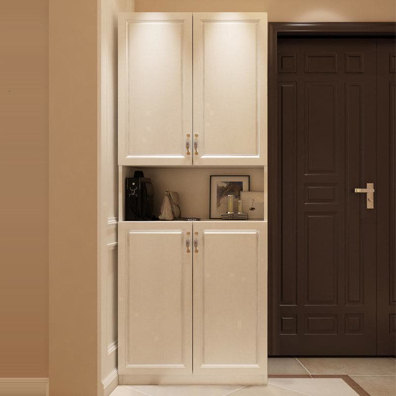 森美人鞋柜简约现代厅柜多功能玄关柜客厅隔断柜进衣帽组合带换鞋凳图片