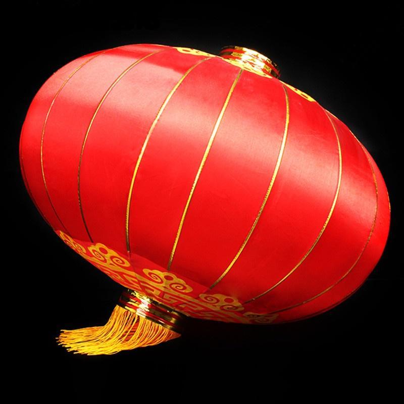 大红灯笼铁口广告灯笼节日婚庆结婚装饰喜庆灯笼绸布灯笼-80#直径50CM