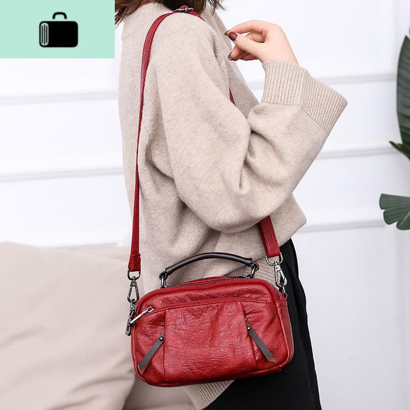 软皮包包女2020新款潮夏季时尚休闲简约百搭斜挎小包女士单肩手提NEW LAKE女士单肩包图片