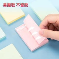 得力（deli）12本彩色便利贴粘性便签纸 76*51mm 备忘留言纸/记事贴/自粘留言本办公用品 P07155