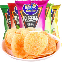 可比克 膨化食品 香辣味薯片 32gX5袋组合 (烤薯片灌装土豆片休闲膨化零食品包薯片)