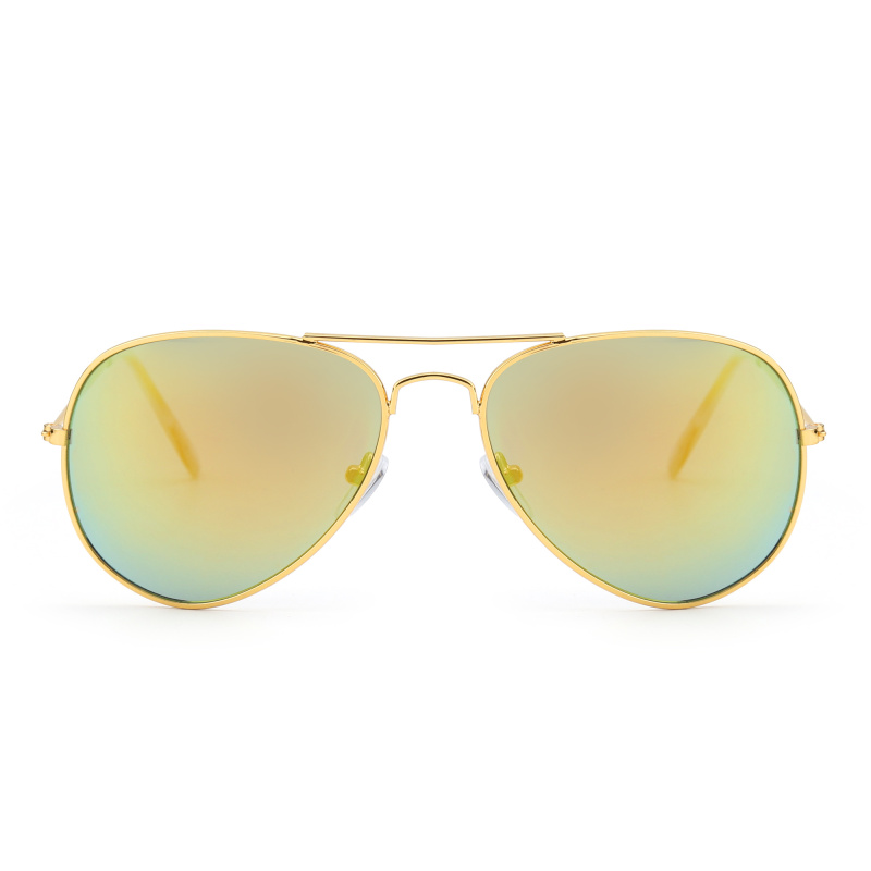 太阳镜男款女款经典飞行员防辐射墨镜金属框全框新款彩膜炫彩轻薄眼镜CLX0004