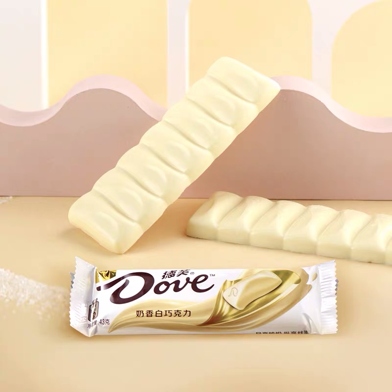 德芙(DOVE)奶香白巧克力516g盒装(12条*43g)高清大图