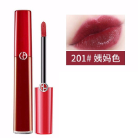 阿玛尼（Armani）口红 红管唇釉丝绒哑光液态唇彩显色唇膏201#姨妈色6.5ml 阿玛尼红管牛血色