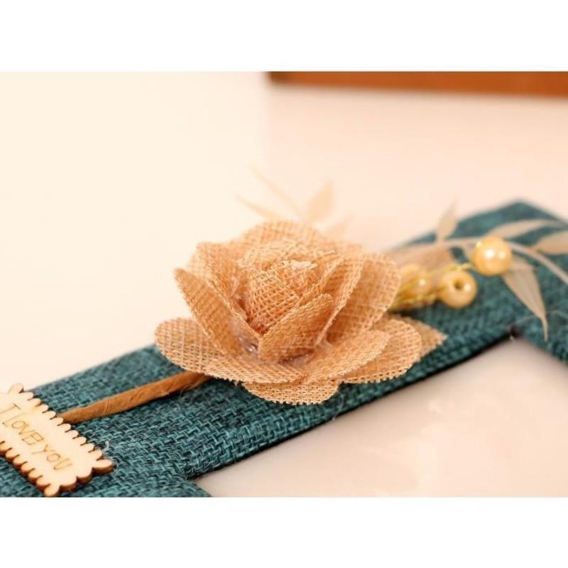 一个新品开个贴开关套防尘保护套布艺花朵开关田园罩闭火贴皇冠小熊蓝