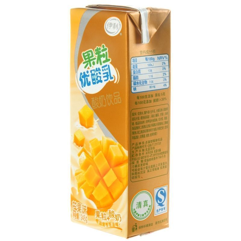 伊利果粒酸奶饮品芒果味245g