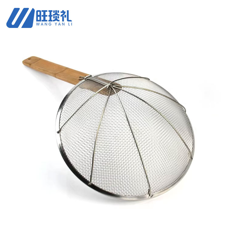 旺琰礼 加厚铁丝竹把笊篱 23cm/个高清大图