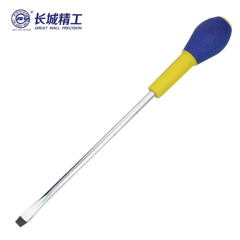 长城精工 Cr-V双色橡塑柄一字头旋具 6*38mm 274216 1把(10把起订 拍少不发货 不零售)