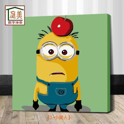 diy儿童数字油画动漫卡通人物柯南学生手工填色手绘客厅装饰40*40 1