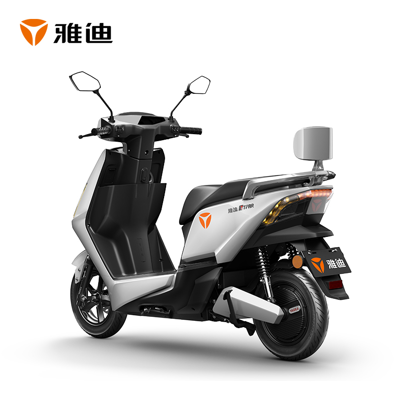 雅迪电动车新款T5冠能版2.0石墨烯电池增程电动车代步轻便电动摩托车男女通用款门店同款石墨烯7226白色(靠背+快充)