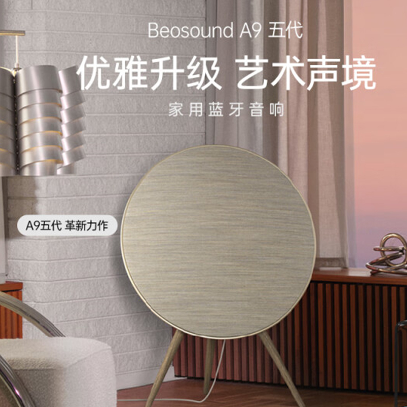 B&O Beosound A9 5.G 5代 铂傲一体式无线WiFi蓝牙家用音箱音响 触控调音音箱 自然色音响高清大图