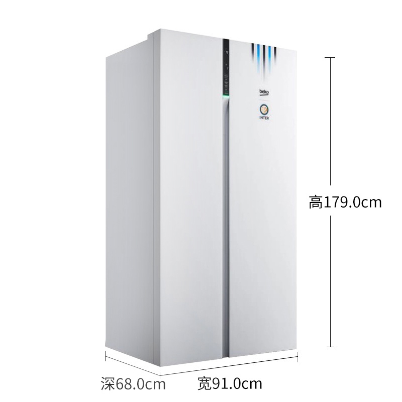 倍科(beko) GN163120ZIG-IM 581升 国米定制机冰箱 对开门冰箱 风冷无霜 恒蕴养鲜 原装进口电冰箱