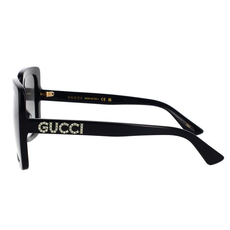 GucciGUCCI女性醋酸酯方形遮阳黑灰太阳镜