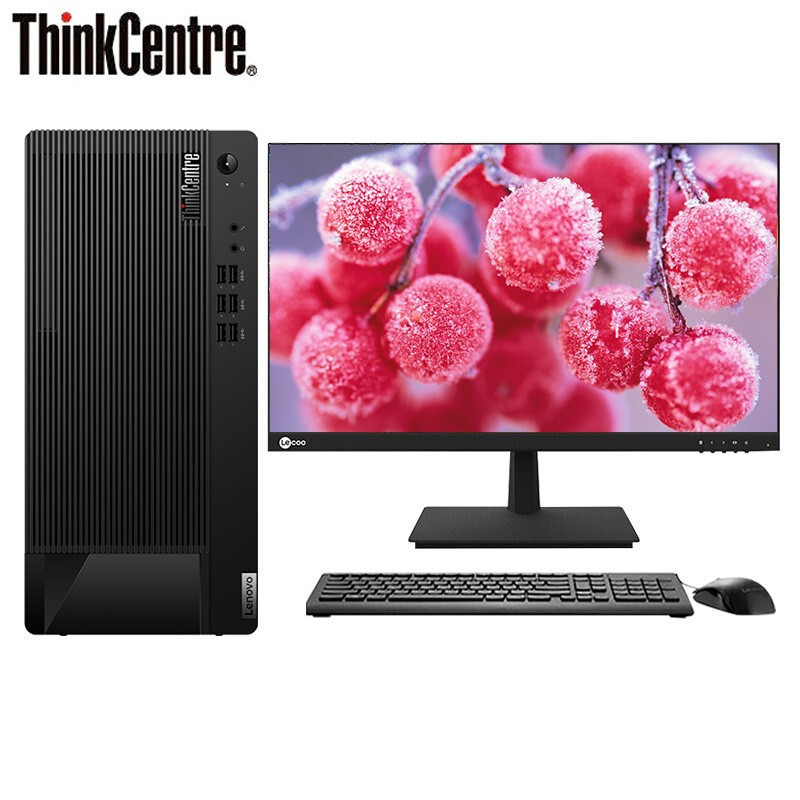 联想thinkcentre E97S 商用台式电脑+21.5英寸屏(I7-10700 8G 512G固态 2G独显 W10H 300W)