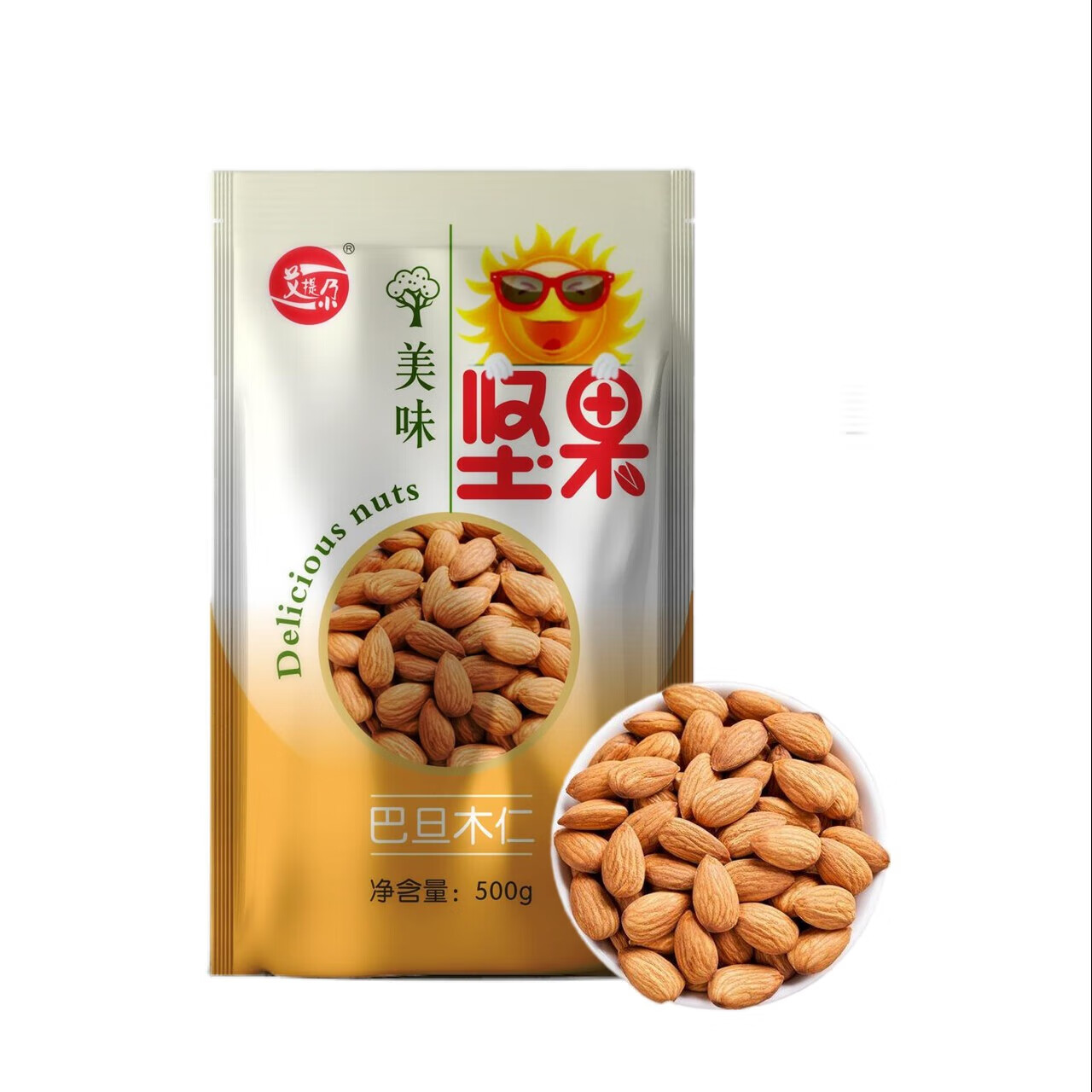 艾提尕巴旦木仁500克/袋 均色 均码