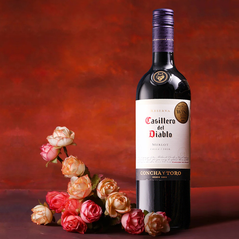 六瓶装红魔鬼casillero梅洛干红葡萄酒智利原瓶进口红酒750ml