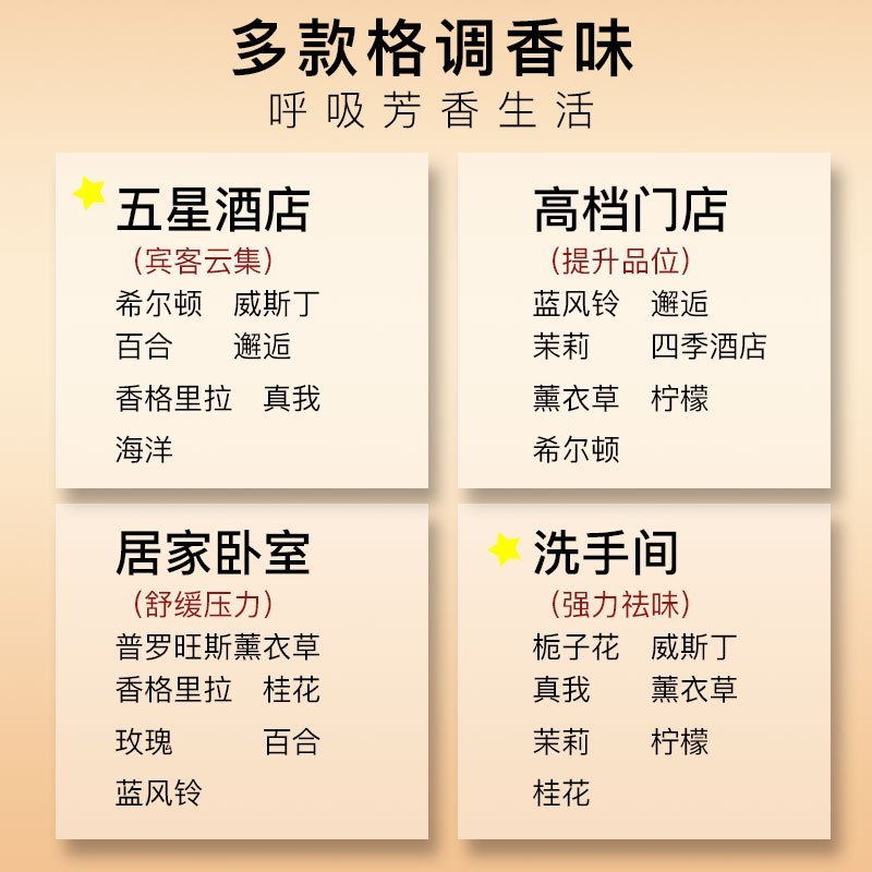 无火香薰精油液家用熏香卧室内卫生间香水摆件持久空气清新剂
