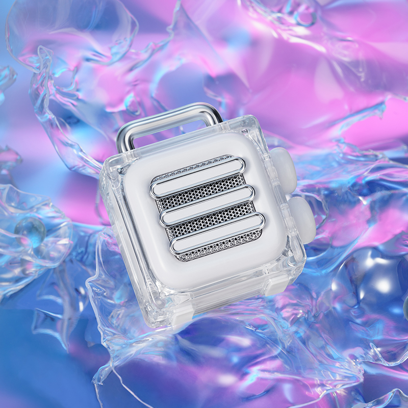 猫王收音机猫王音响冰块音响家用户外掌上小音响无线便携迷你小音响蓝牙音箱高保真防水生日礼物 皓月白高清大图