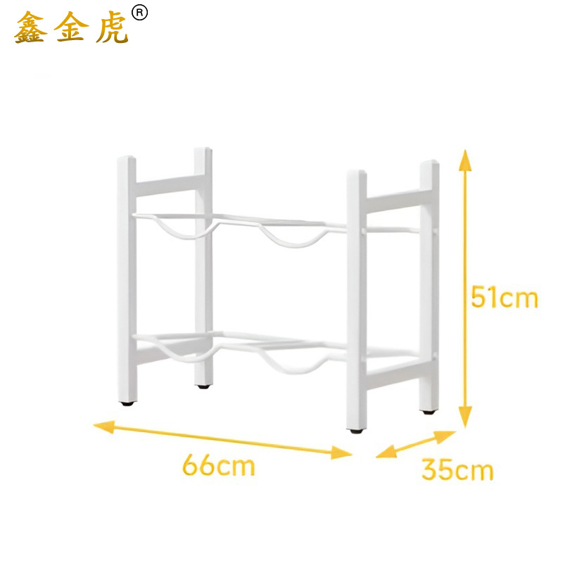鑫金虎水桶置物架双排二层4位 660*350*510mm高清大图