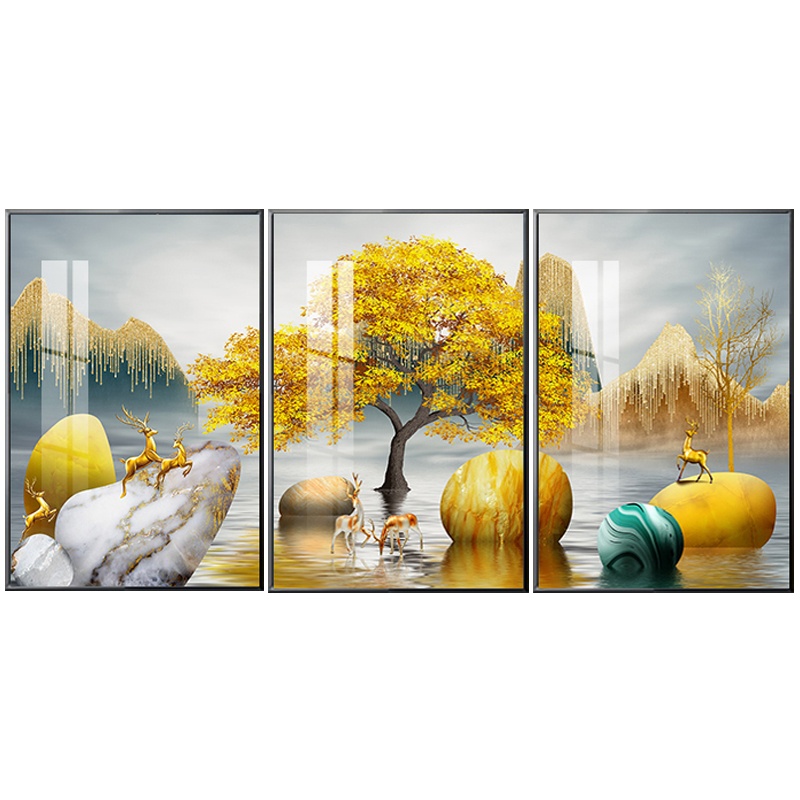 金佑莱卧室家具床品组合客厅现代简约装饰画挂画600*800mm 个高清大图