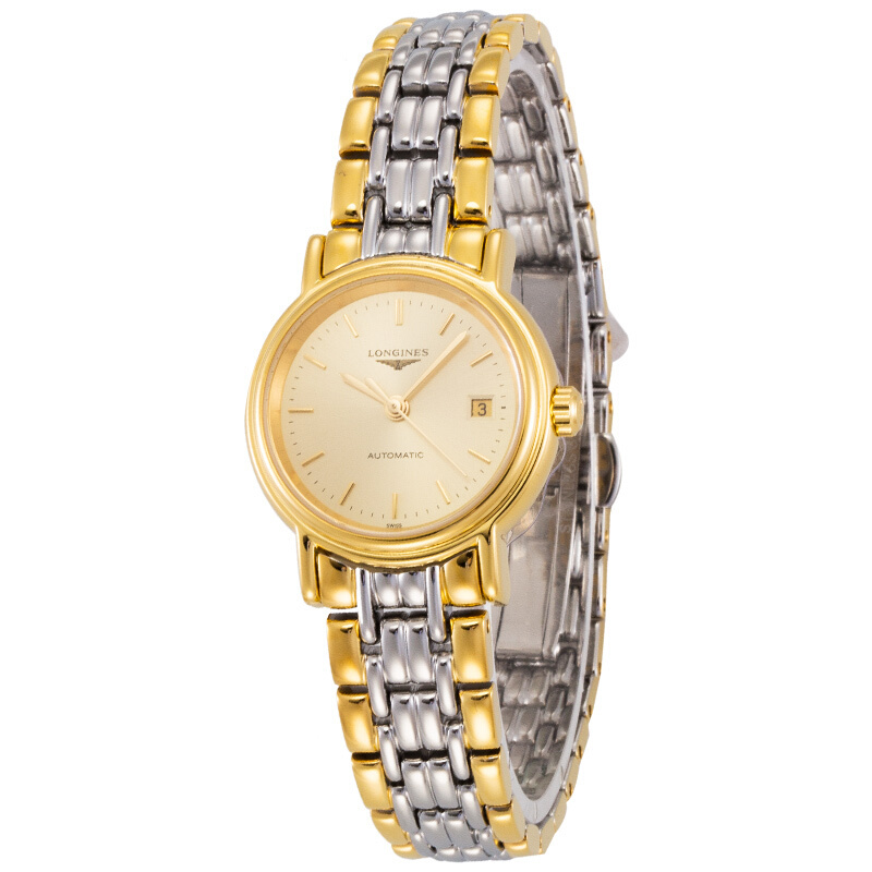 浪琴longines瑞士手表瑰丽系列高档商务正装女士手表间金钢带自动机械