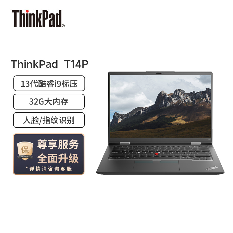 ThinkPad T14P-00CD（i9-13900H/32G内存/1T固态/锐炬Xe显卡/2.2K屏）