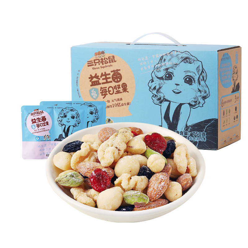 三只松鼠益生菌每日坚果750g