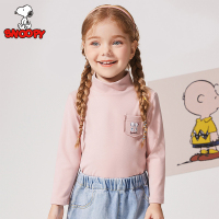 史努比SNOOPY童装儿童打底衫春秋新款男女童加绒保暖高领长袖T恤