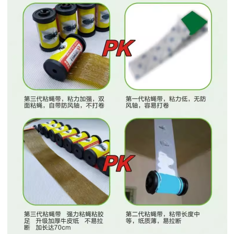益美洁 苍蝇彩带条卷粘蝇贴强力抓捕粘蝇纸板沾蚊虫胶 10卷/件高清大图