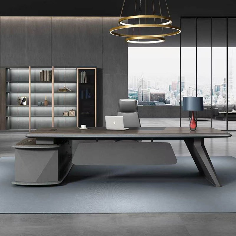 臻远 ZY-BQT-19 简约大班台经理办公桌办公室主管桌 2.4米高清大图