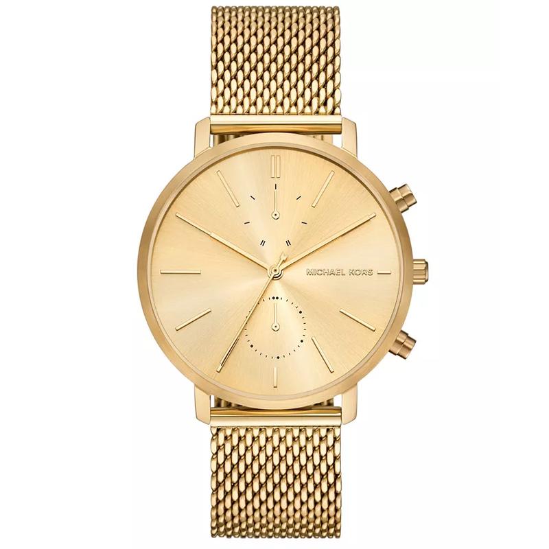 Michael Kors 男士多功能金 tone 网纹防水石英腕表mm