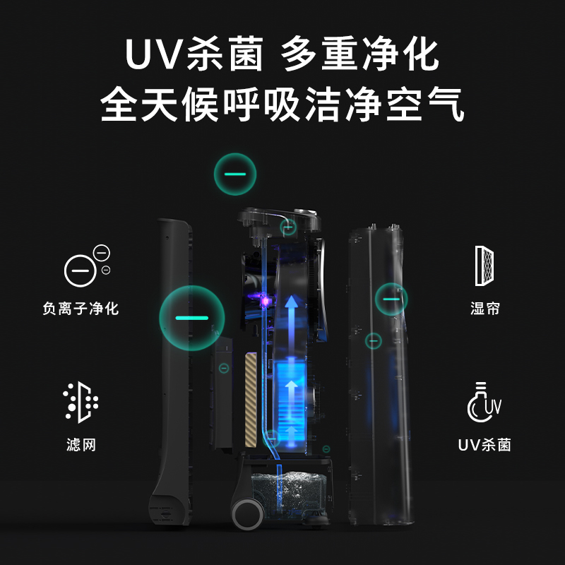 飞利浦暖风机冷暖两用家用取暖器节能省电加湿杀菌取暖