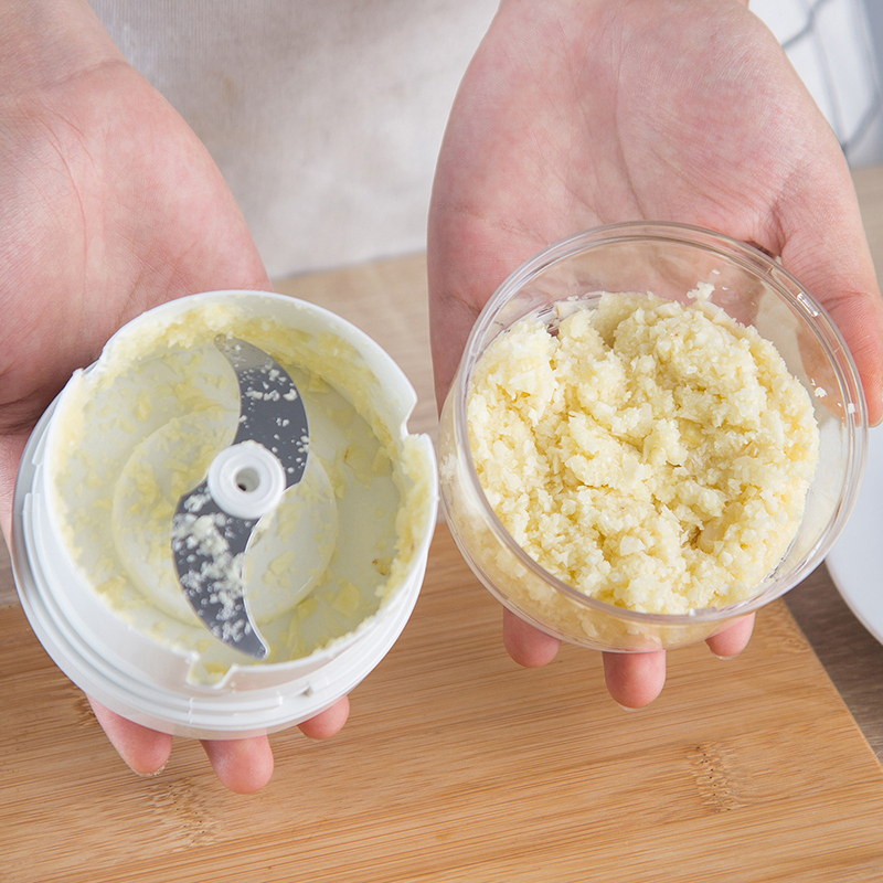 欧润哲 手动切菜器 多功能手拉料理碗捣蒜器便携碎肉器一碗多用省时省力 170ML其他厨房小工具